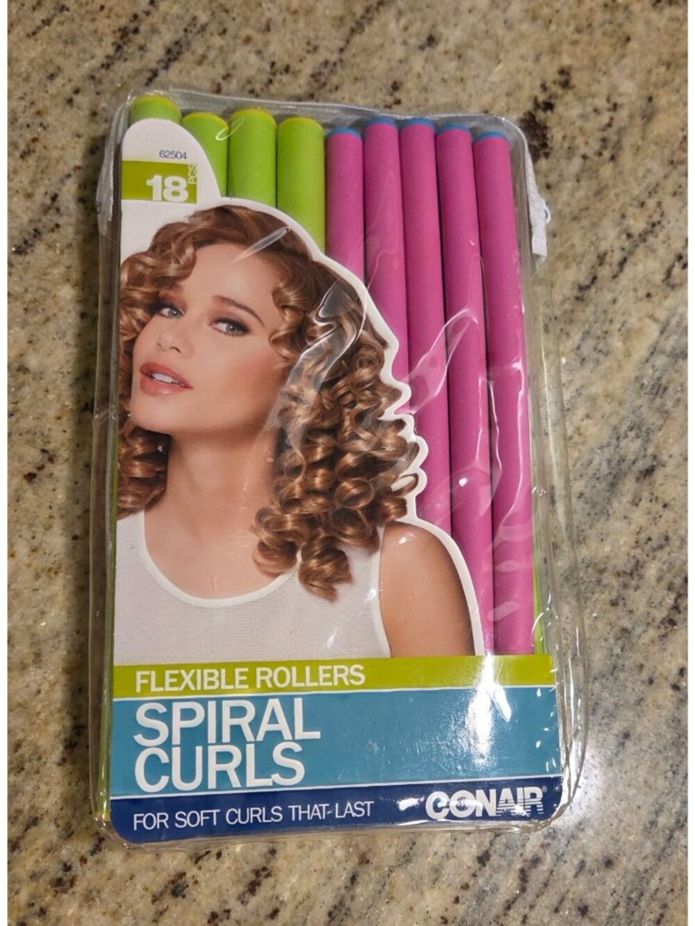 Conair Flexible Rollers Spiral Curls Flexible Hair Rollers, Medium, Assorted ...
